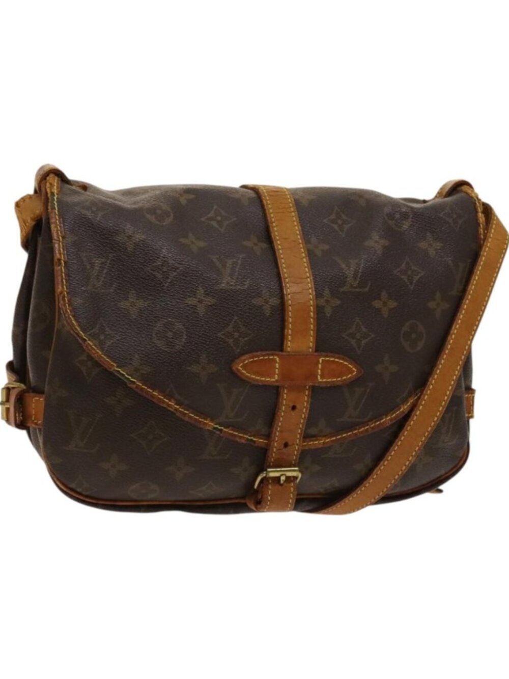 LOUIS VUITTON Monogram Saumur 30 Shoulder Bag M42256